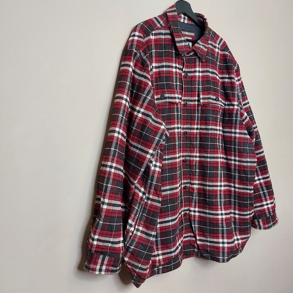 L.L. Bean Burgandy plaid quilted insulated shirt jacket Size XXL - Picture 3 of 9